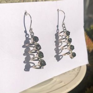 Jewelry - Moldavite Sterling Silver Earrings Jewelry - Moldavite Sterling Silver Earrings